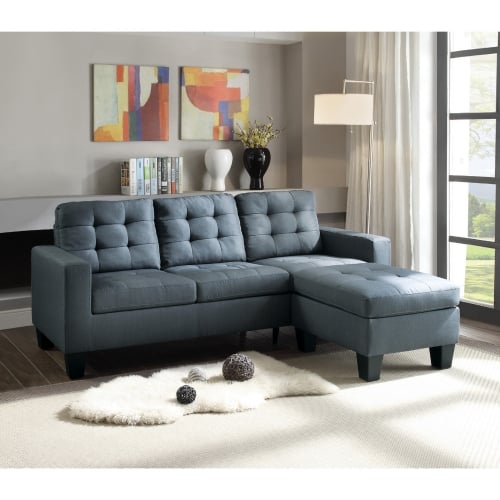 Earsom Sectional Sofa in Gray Linen